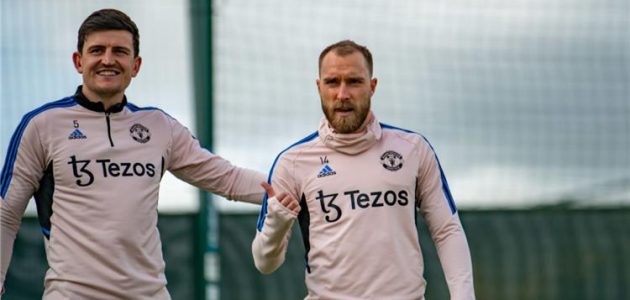 إريكسن يعود إلى تدريبات مانشستر يونايتد بعد غياب طويل